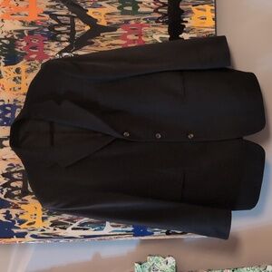 Men's Wool&Cashmere Winter Blazer.Made In 🇨🇦 44 TALL. Black/ Midnight Navy.EUC
